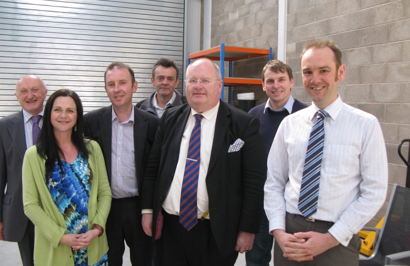 Eric with local Conservative County Councillors at Fell Brewery
