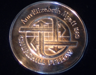 Dr. Ann Myatt's Churchill Medal